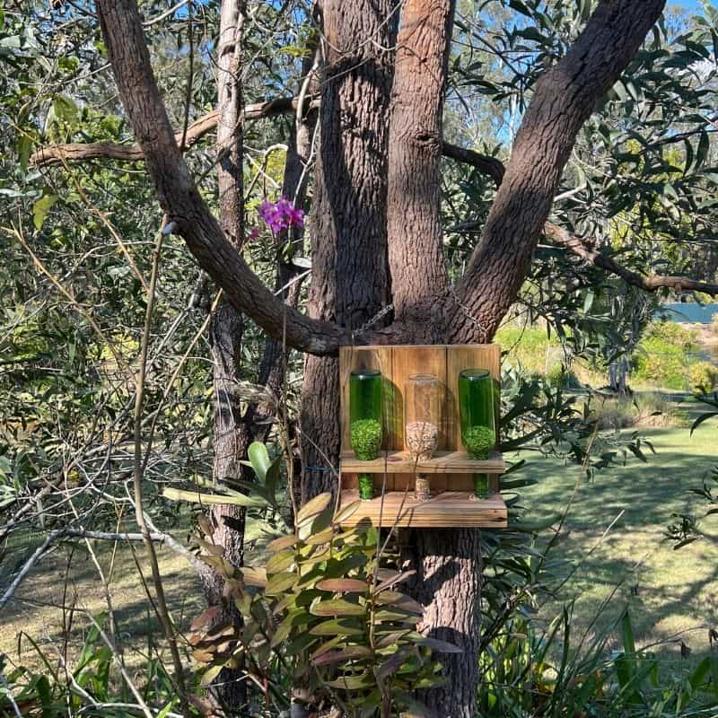 Wildhorse Rustic Triple Bottle Bird Feeder