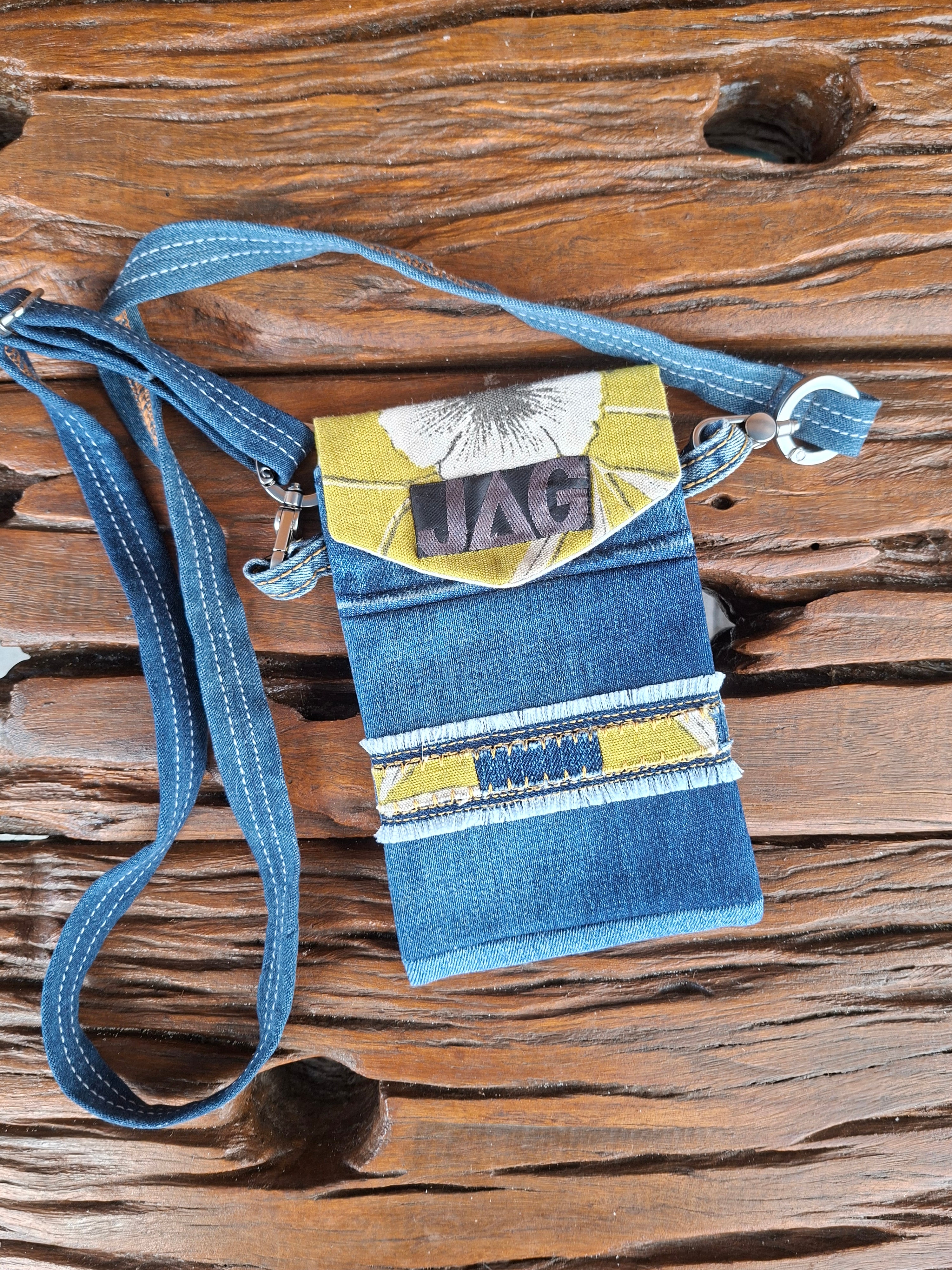 Recycled Jag Denim Glasses or Small Phone Case