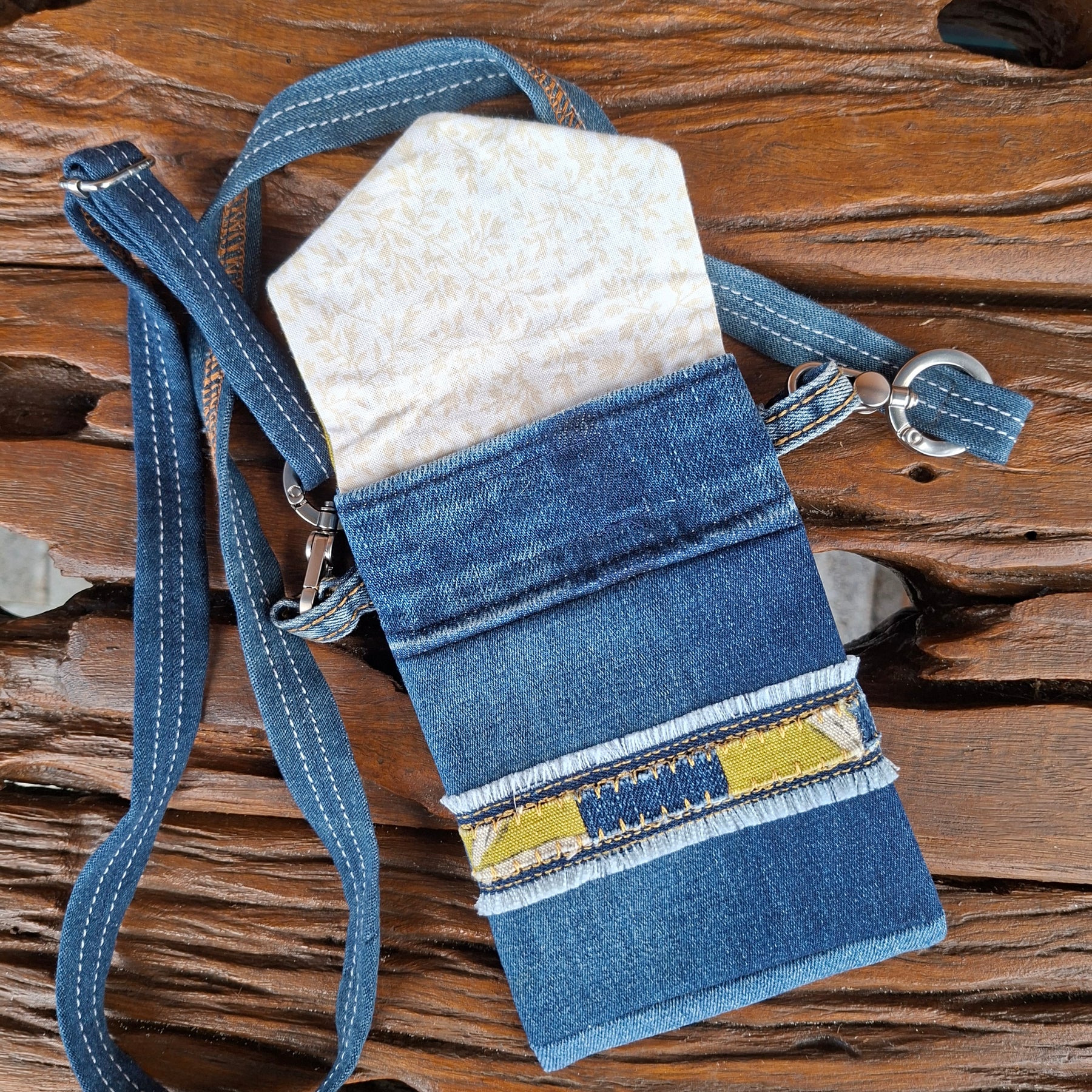 Recycled Jag Denim Glasses or Small Phone Case