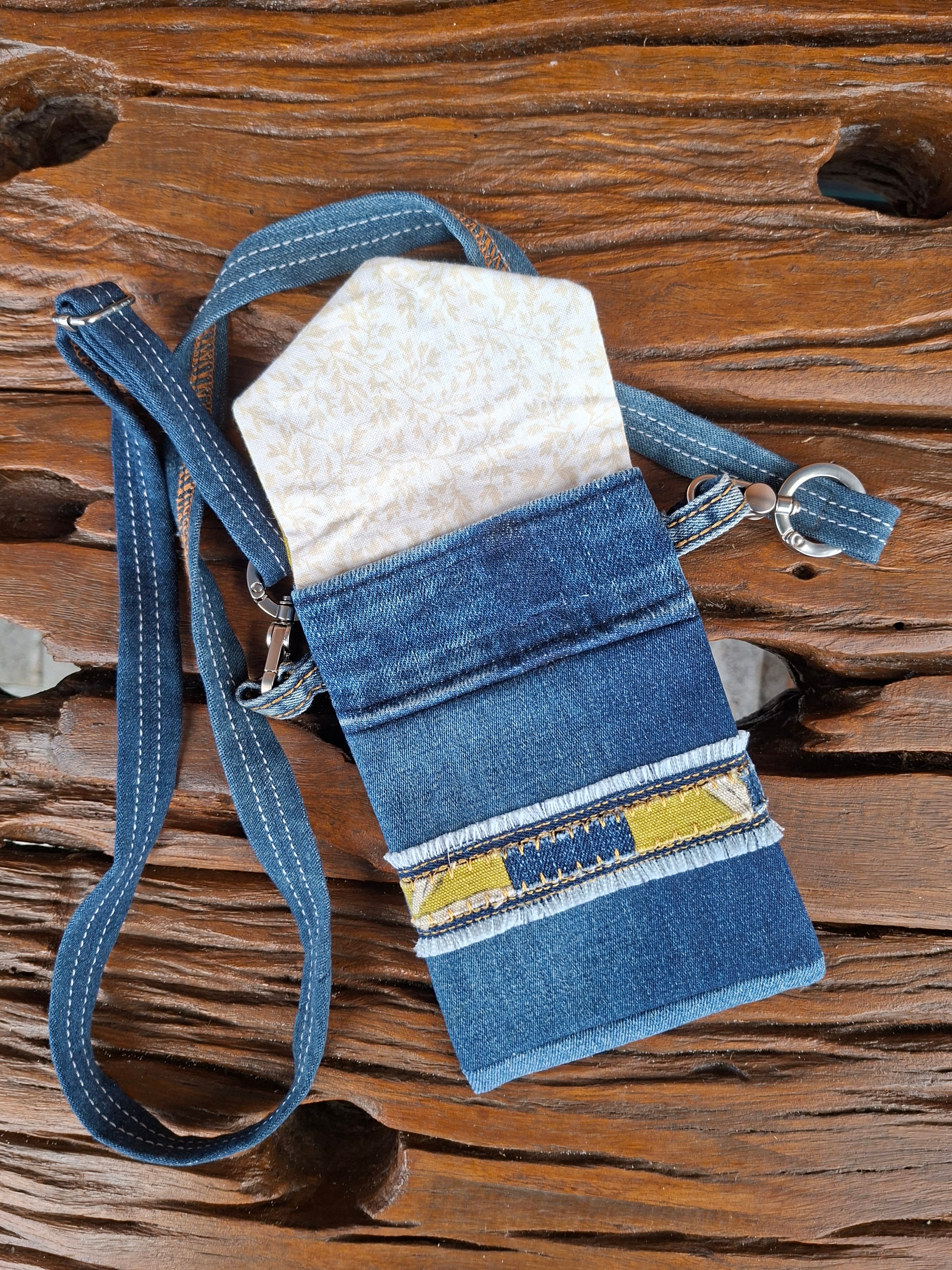 Recycled Jag Denim Glasses or Small Phone Case