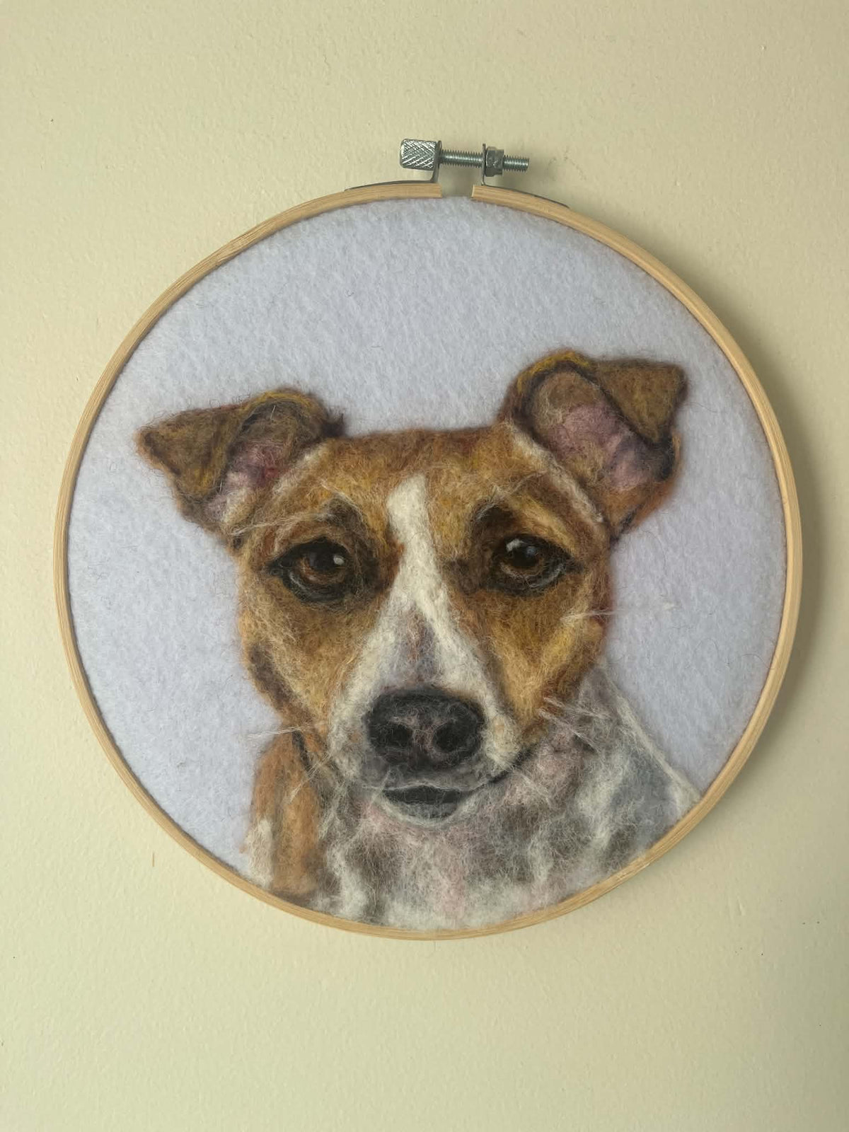 Felted Jack Russell Terrier Portrait