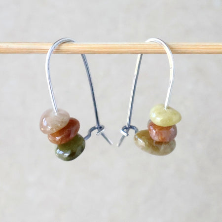 Handcrafted Multi-Coloured Tourmaline Earrings - October Birthstone