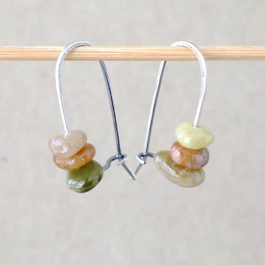 Handcrafted Multi-Coloured Tourmaline Earrings - October Birthstone