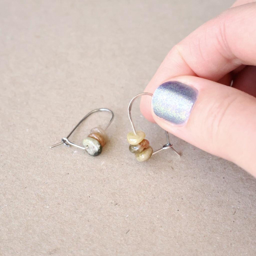 Handcrafted Multi-Coloured Tourmaline Earrings - October Birthstone