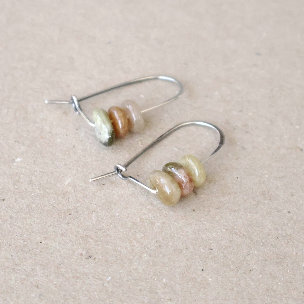 Handcrafted Multi-Coloured Tourmaline Earrings - October Birthstone