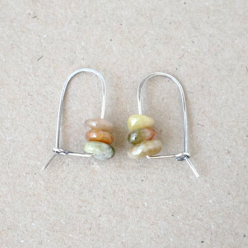 Handcrafted Multi-Coloured Tourmaline Earrings - October Birthstone