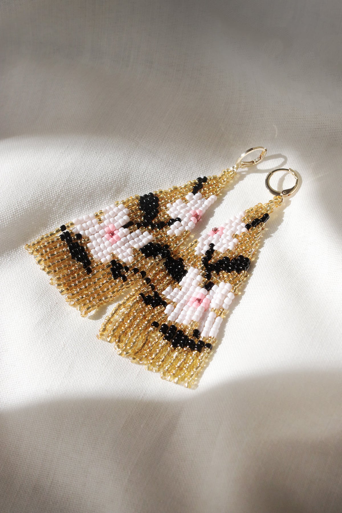 Flora Drops Beaded Earrings