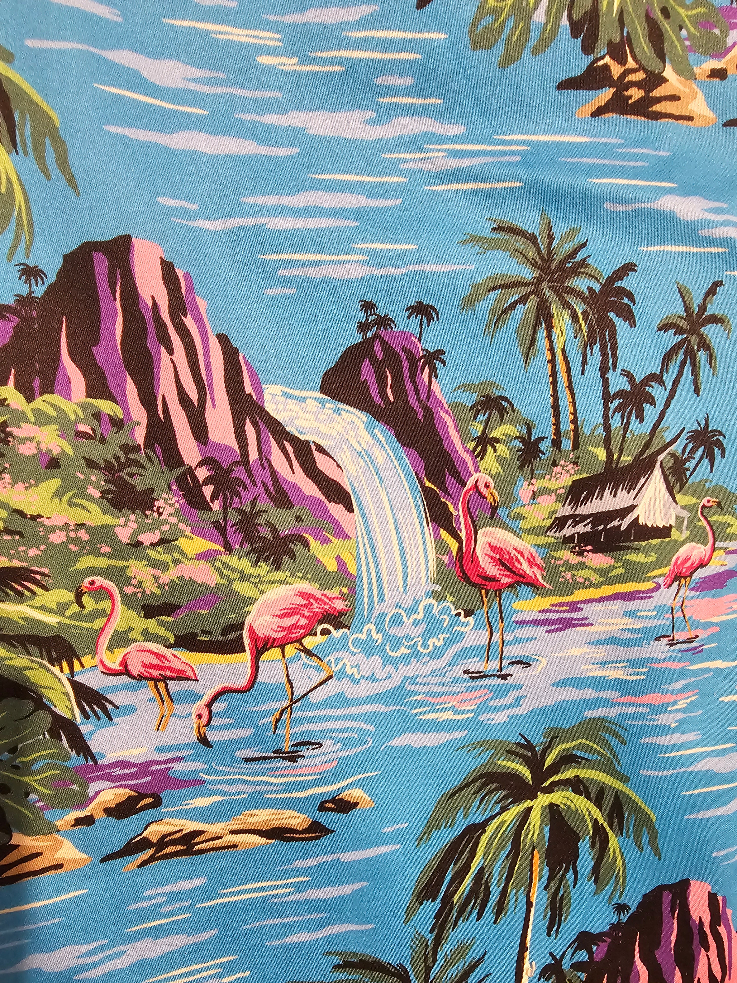 Adult / Special Needs Bib – Clothing Protector - Flamingos
