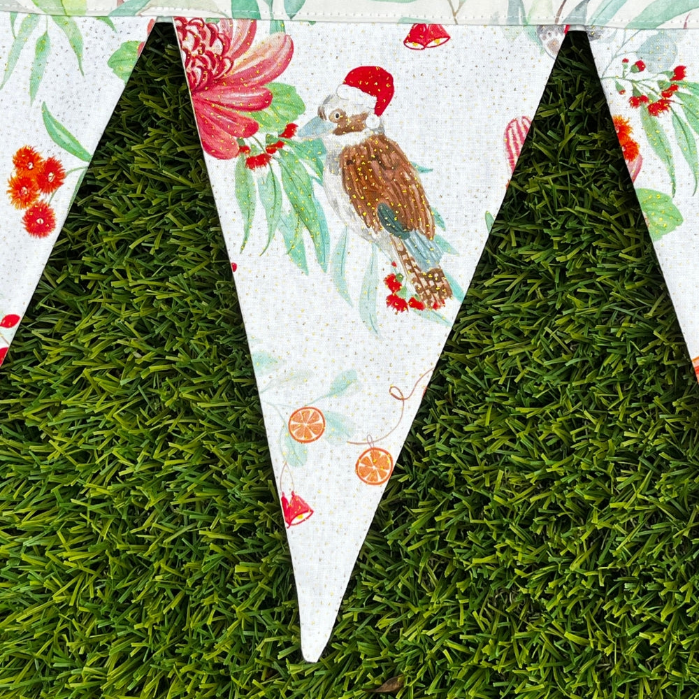 Handmade Australiana Bunting | Christmas | 12 flags | double sided