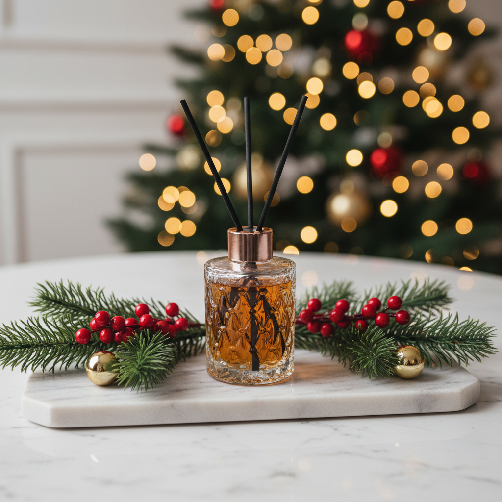 Ripple Glass Reed Diffuser 180ml – Natural Rattan Reeds