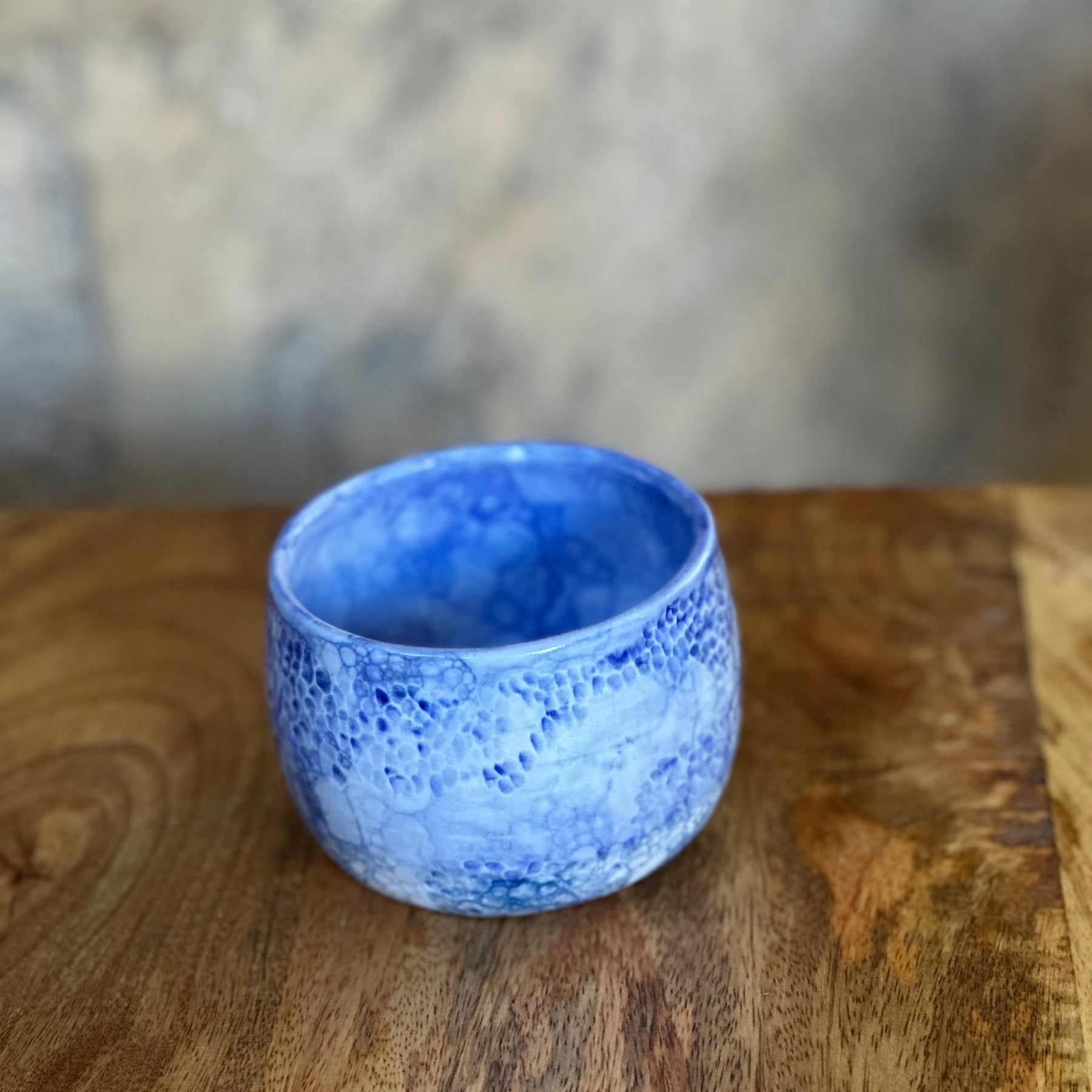 Tumbler | Handmade Porcelain Tableware | Cobalt Bubble