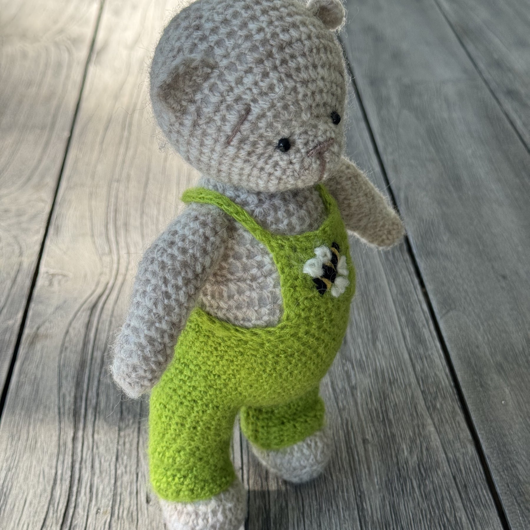 Handmade Amigurumi Bear with Two Outfits Toy 🐻🐰