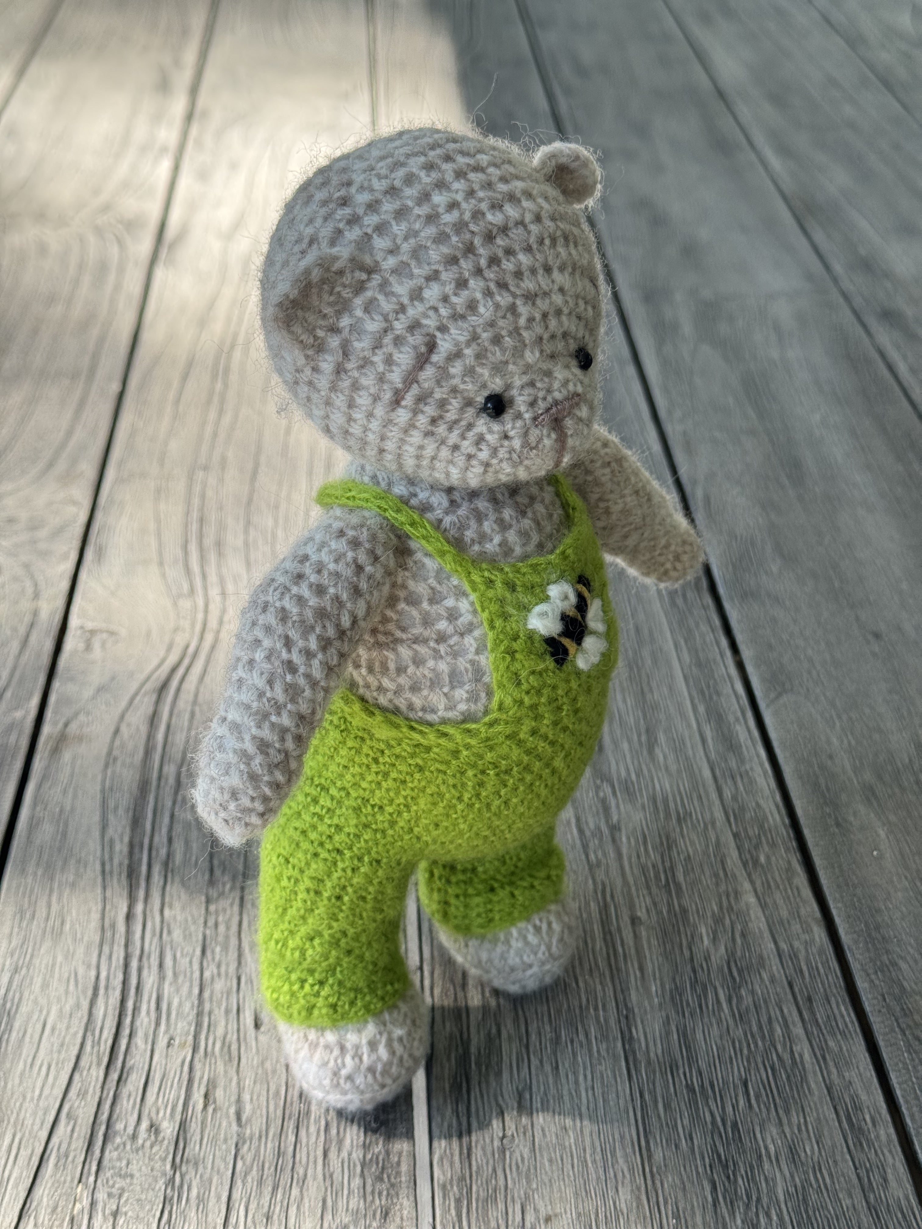 Handmade Amigurumi Bear with Two Outfits Toy 🐻🐰