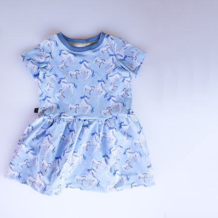 Unicorn family organic cotton dress 2026-27