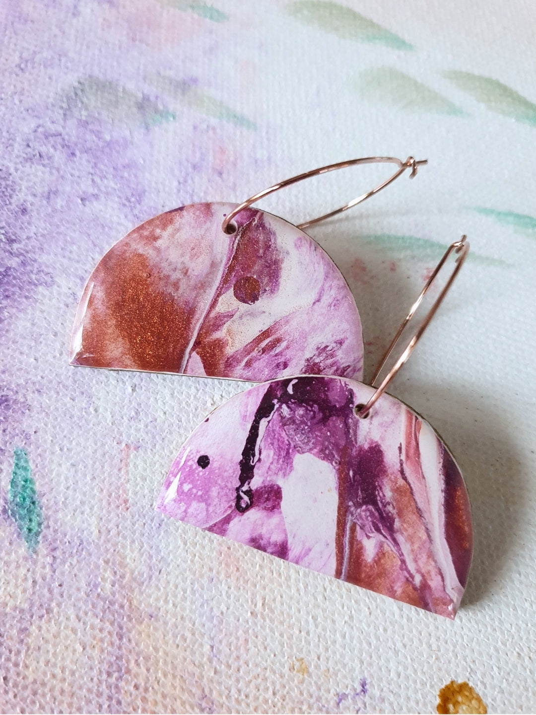 The Mulberry Skies Collection | Art earrings | Medium & Large Dangles | Brooch | Pendant
