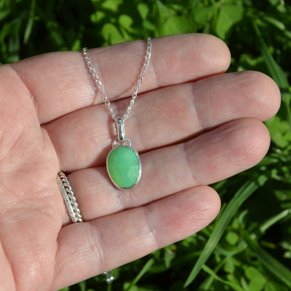 Custom for Margie - Green Onyx Pendant