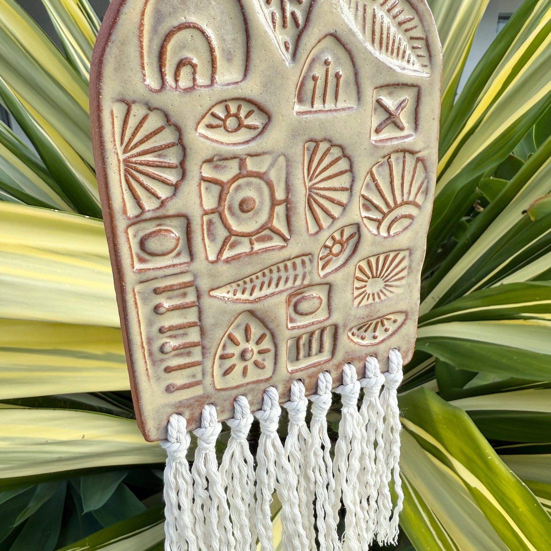 'Good Vibes' Clay Wall Art Piece large size