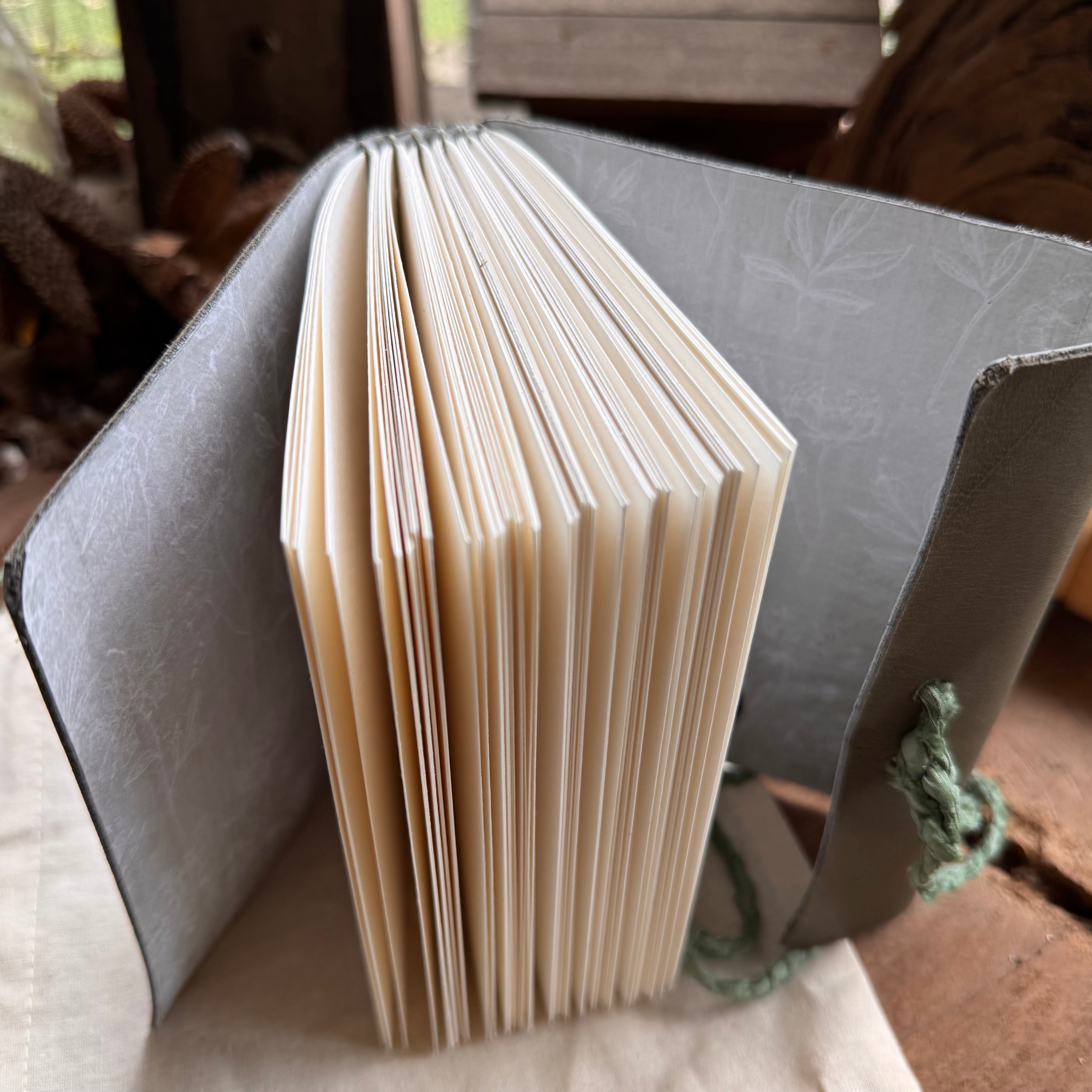 Olive Green Straight Stitched A6 Journal
