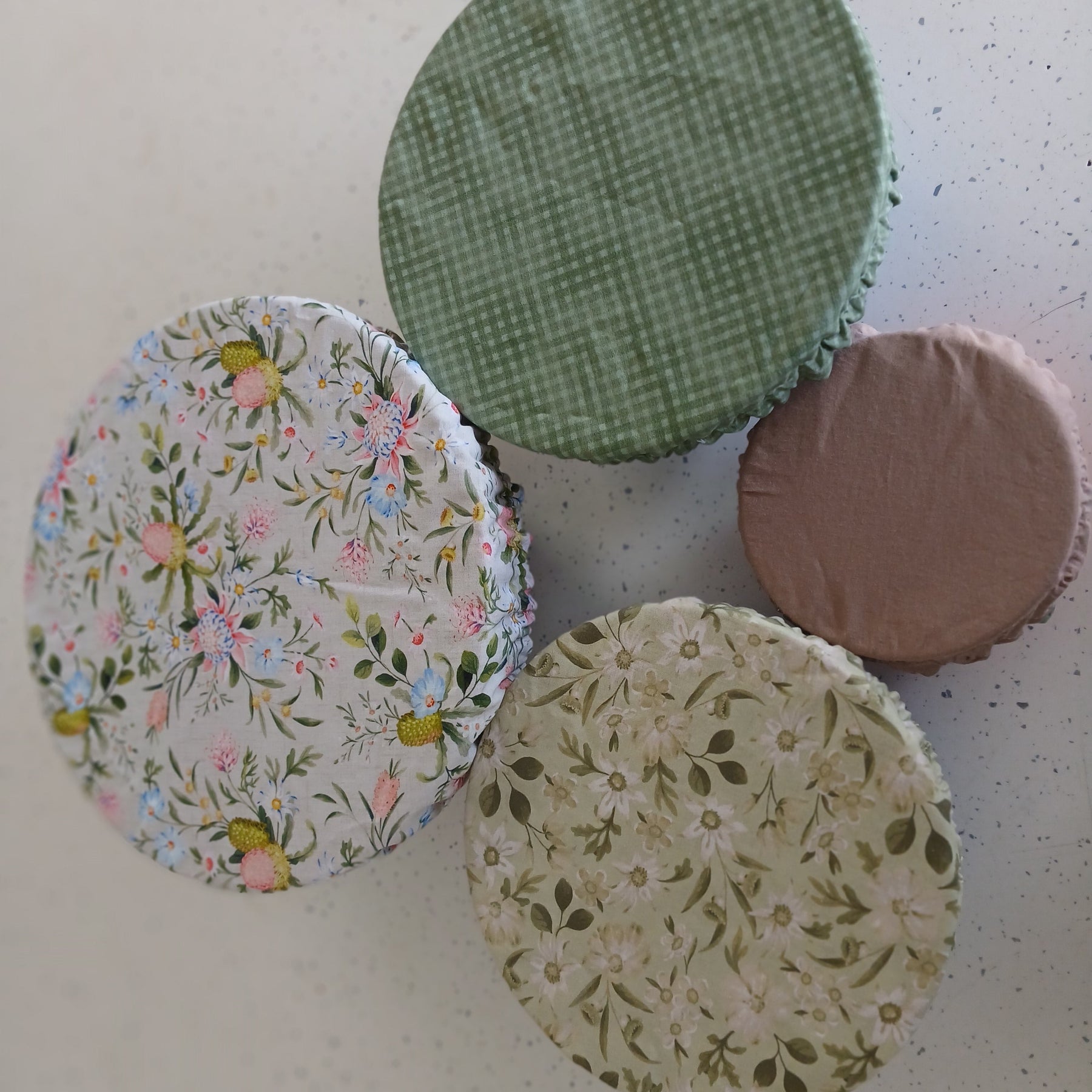 Reversible Reusable Bowl Covers Set of 4 - Alternate fabrics - Value Pack - Handmade