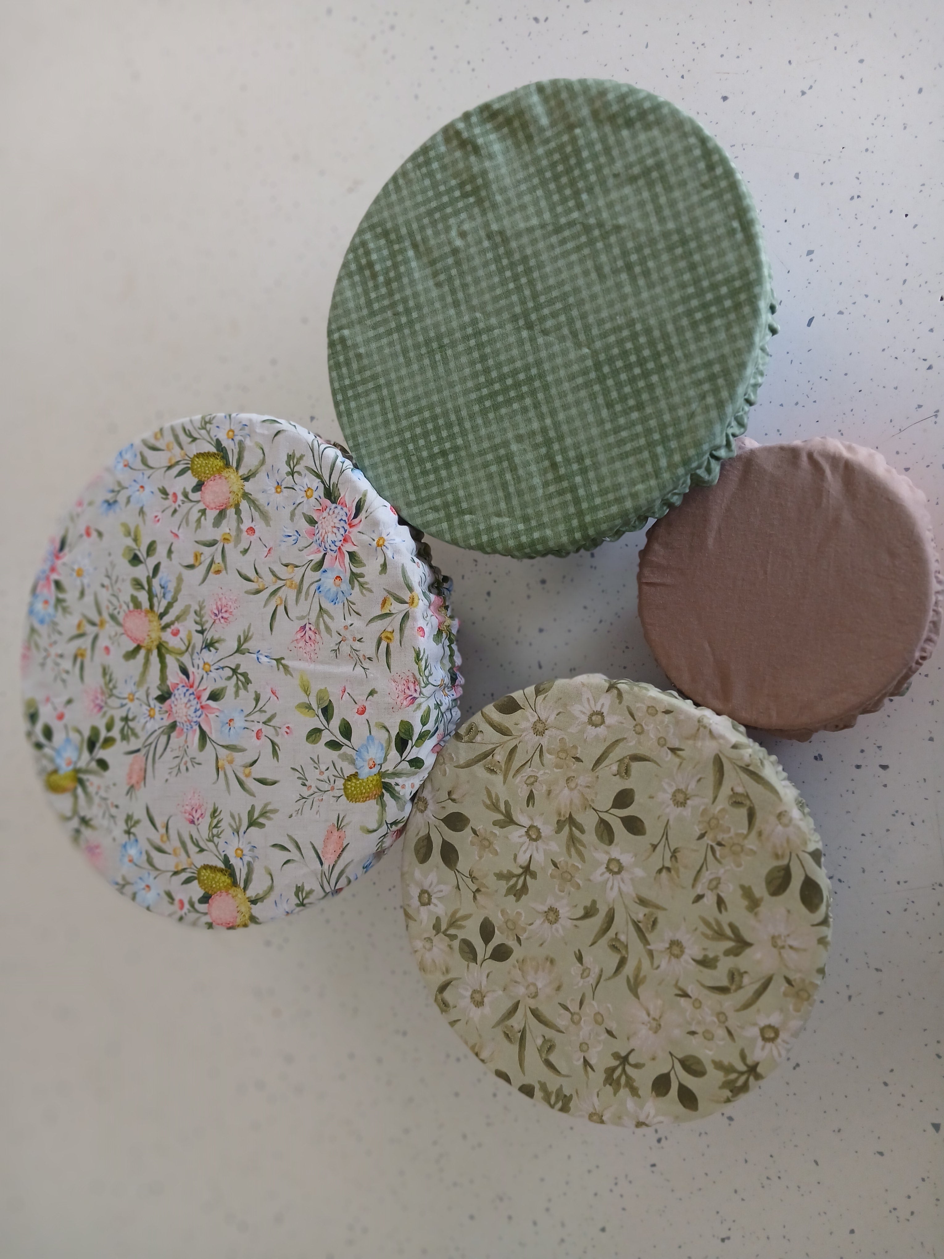 Reversible Reusable Bowl Covers Set of 4 - Alternate fabrics - Value Pack - Handmade