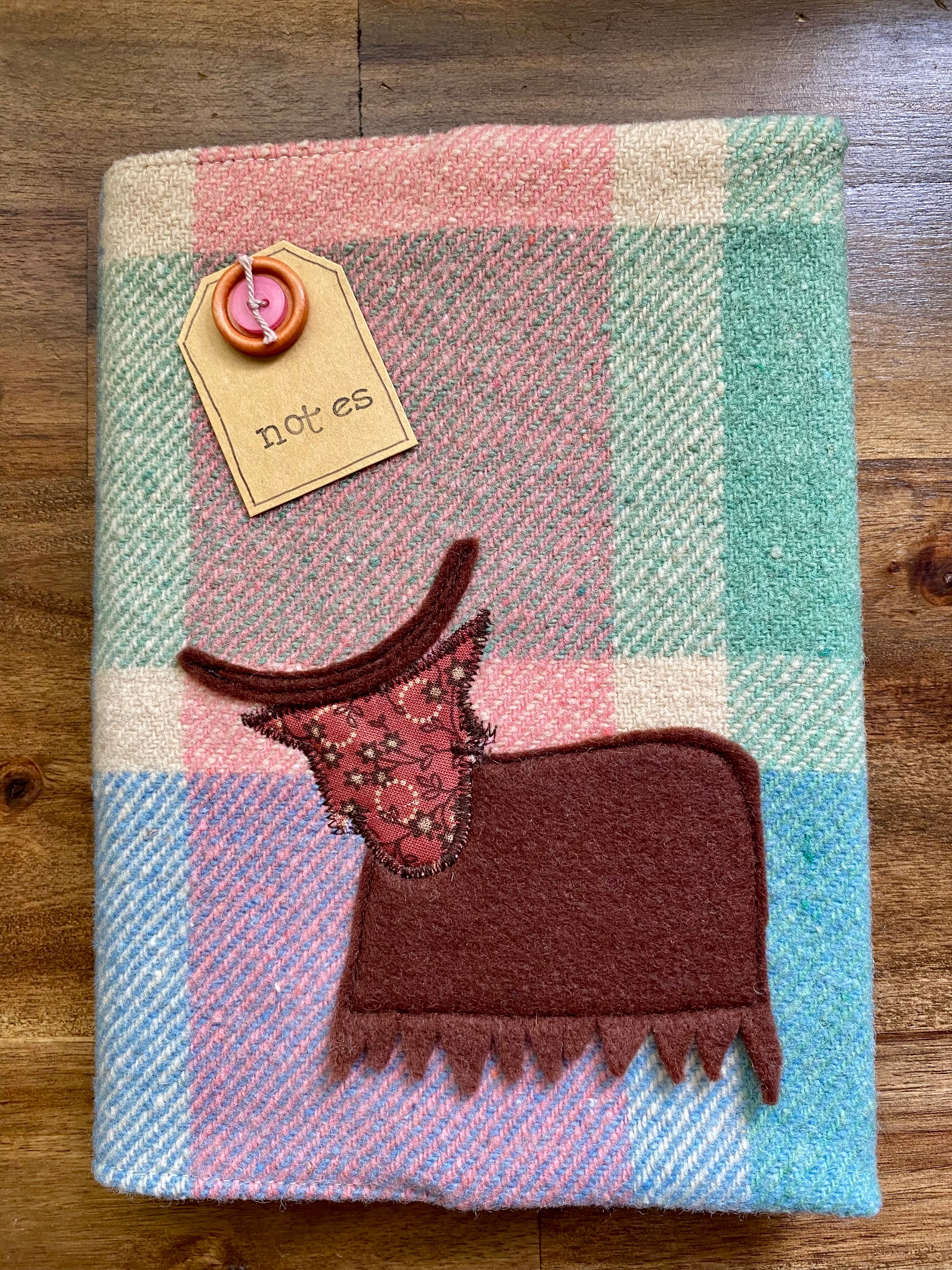 A5 Upcycled Notebook Highland Cow - Multi