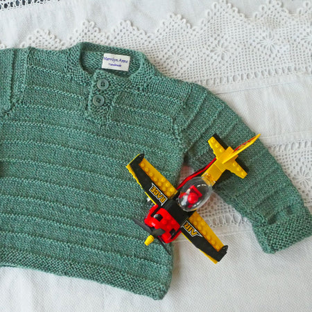 Jumper: pullover, handmade, size 0-1, wool.