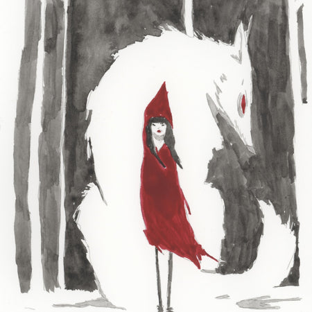 RED SERIES - 4 OF 9 - ARCHIVAL PRINTS AND CARD - TANGLED ROSE ART