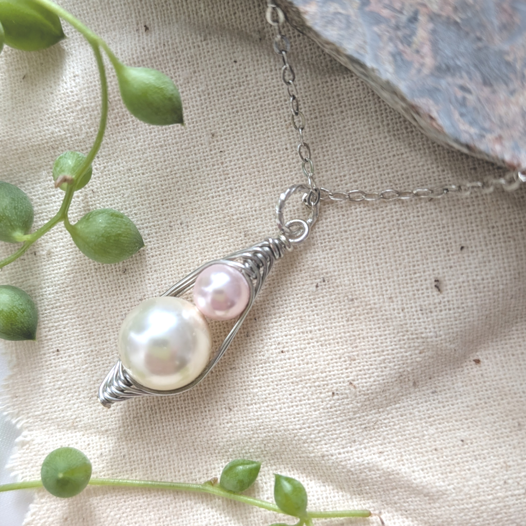 Mother And Daughter Necklace Choose Gold or Silver Finish