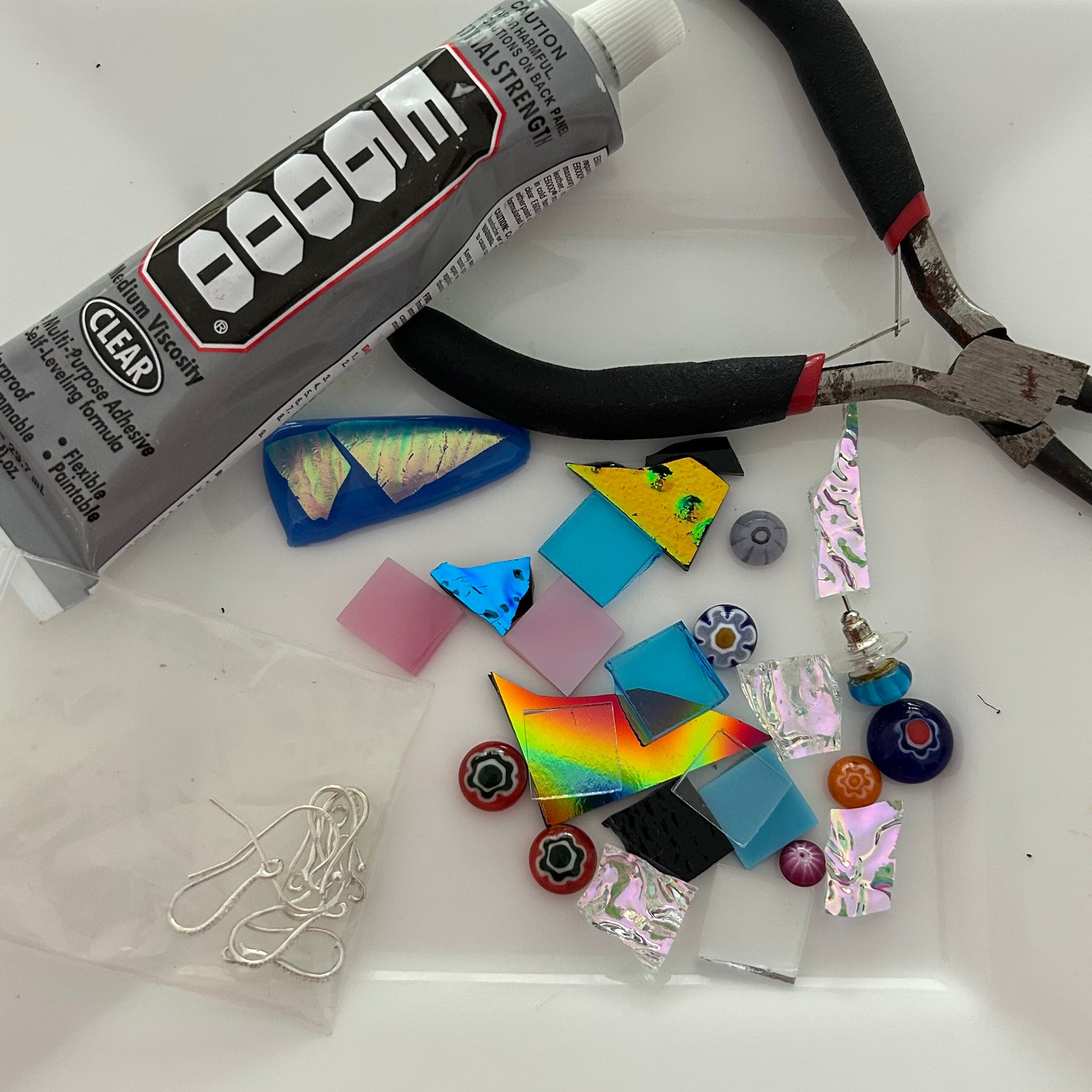 Rectangular Dichroic Glass Pendant