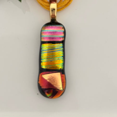 Rectangular Dichroic Glass Pendant