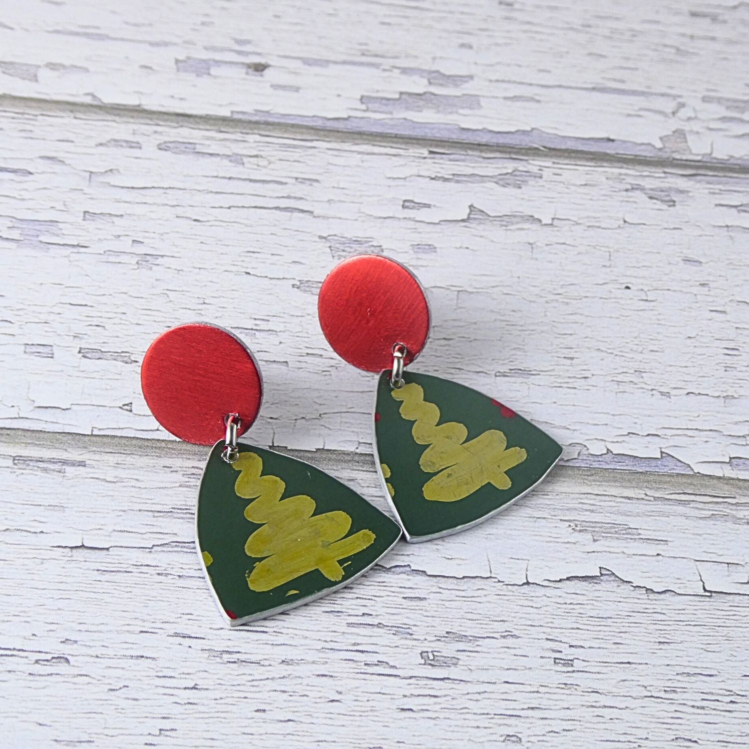 Anodised aluminium earrings - Christmas Cheer Collection