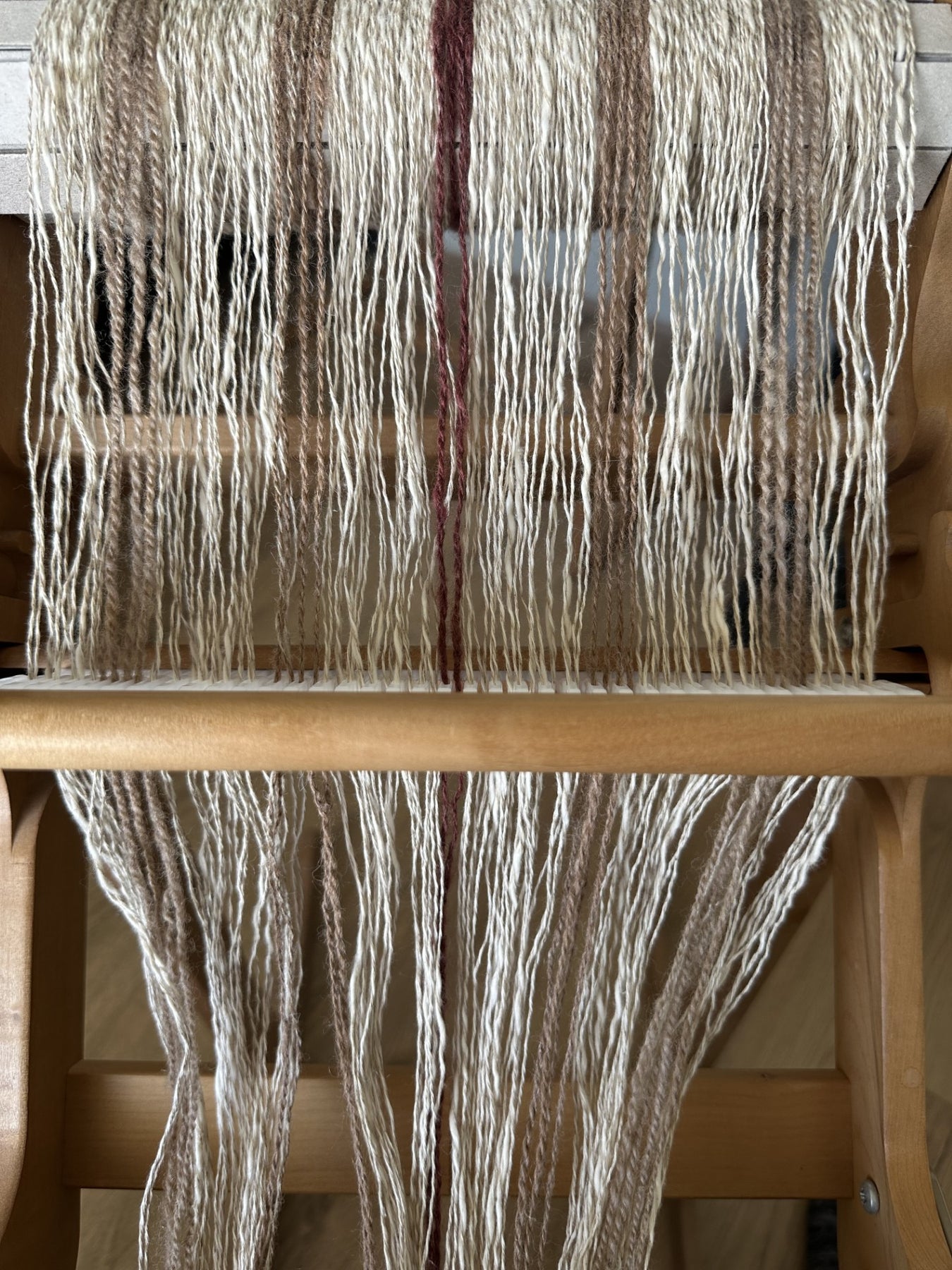 'Autumn Rose' Handwoven Linen Scarf