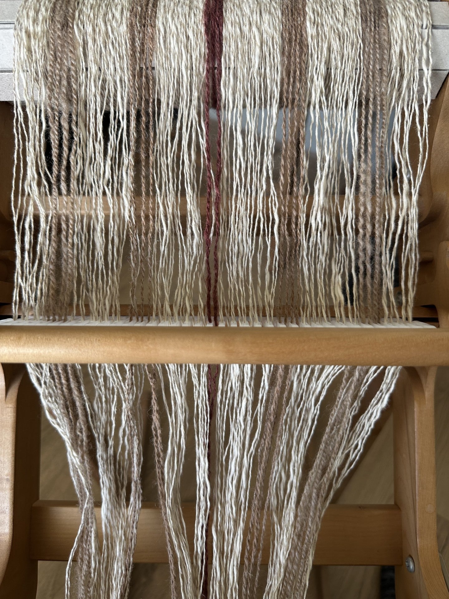 'Autumn Rose' Handwoven Linen Scarf