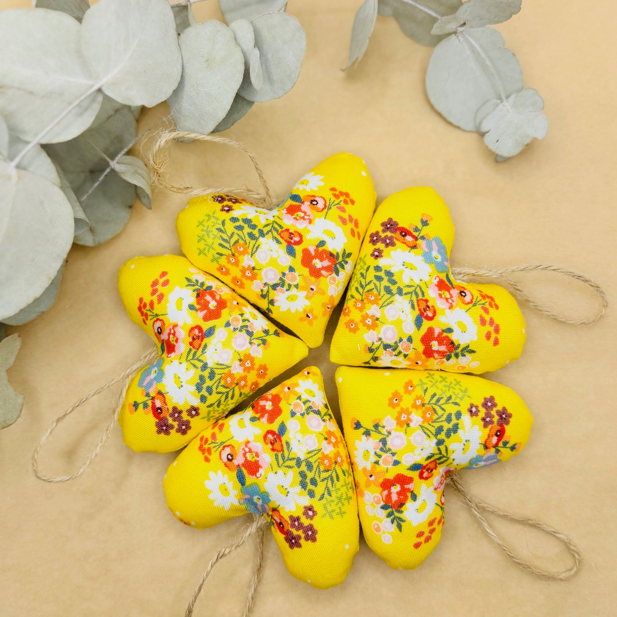 Handmade Spring Floral Hearts