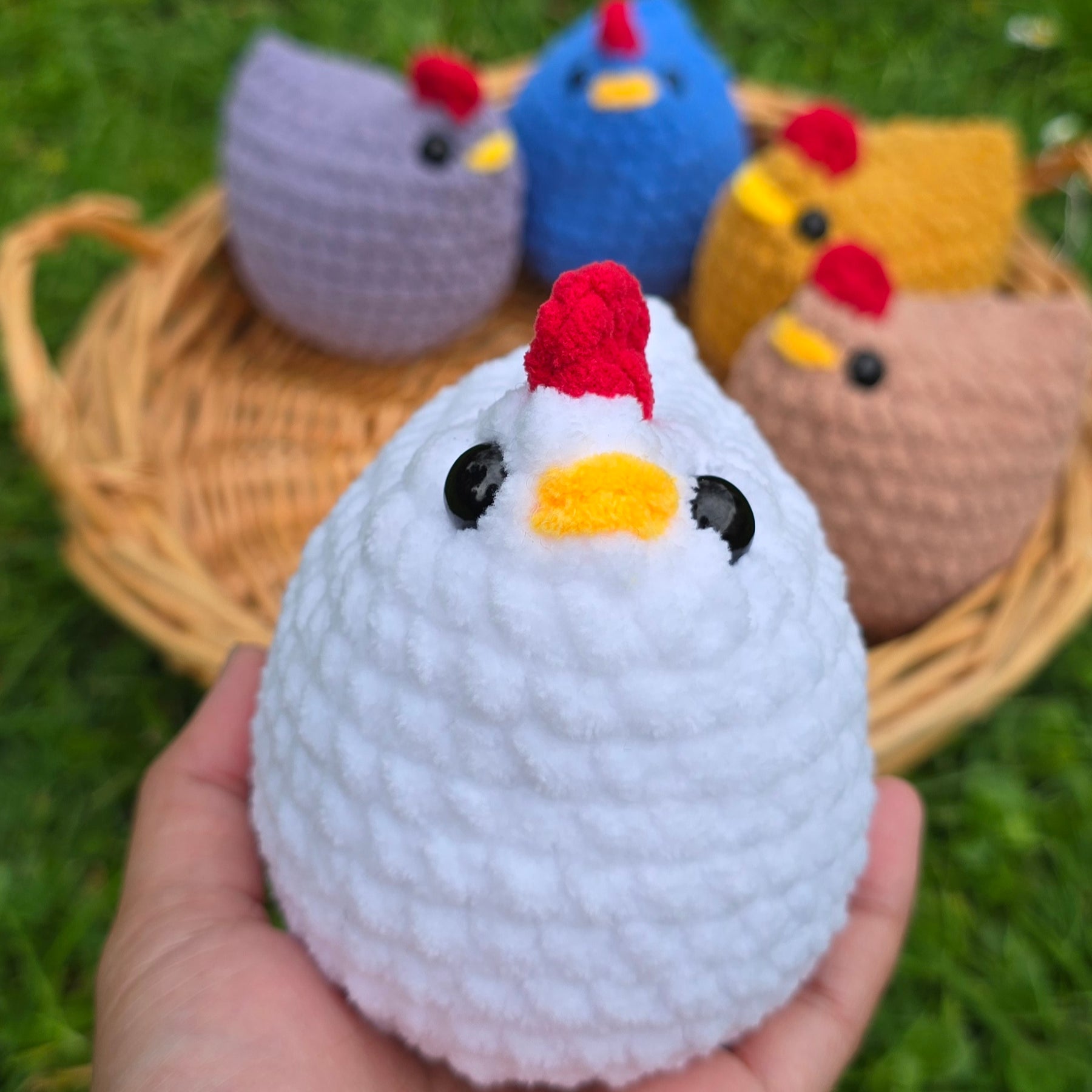 Pixel Farm Chicken Crochet