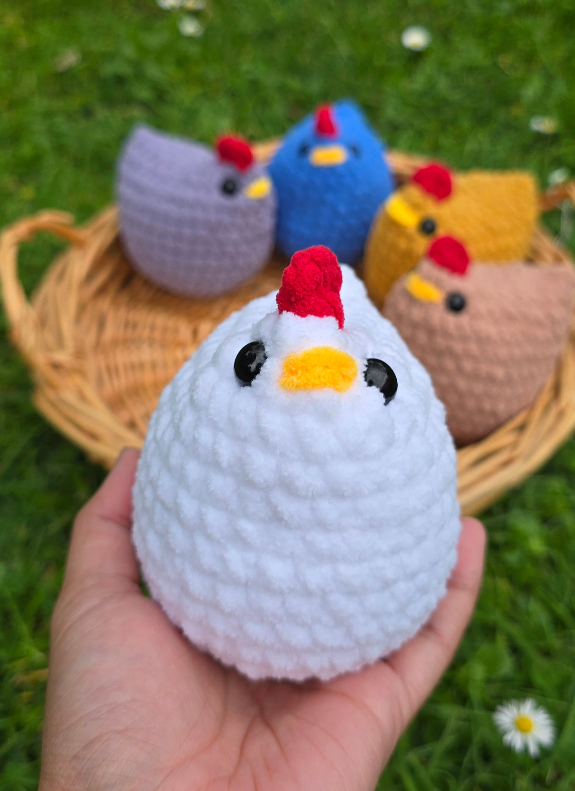 Pixel Farm Chicken Crochet
