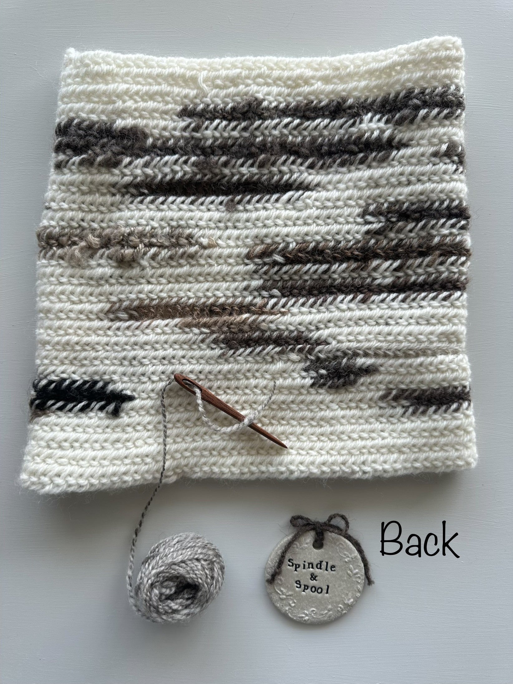 ‘Rustic’ Viking Nalbinding Wool Cowl or Neck Warmer