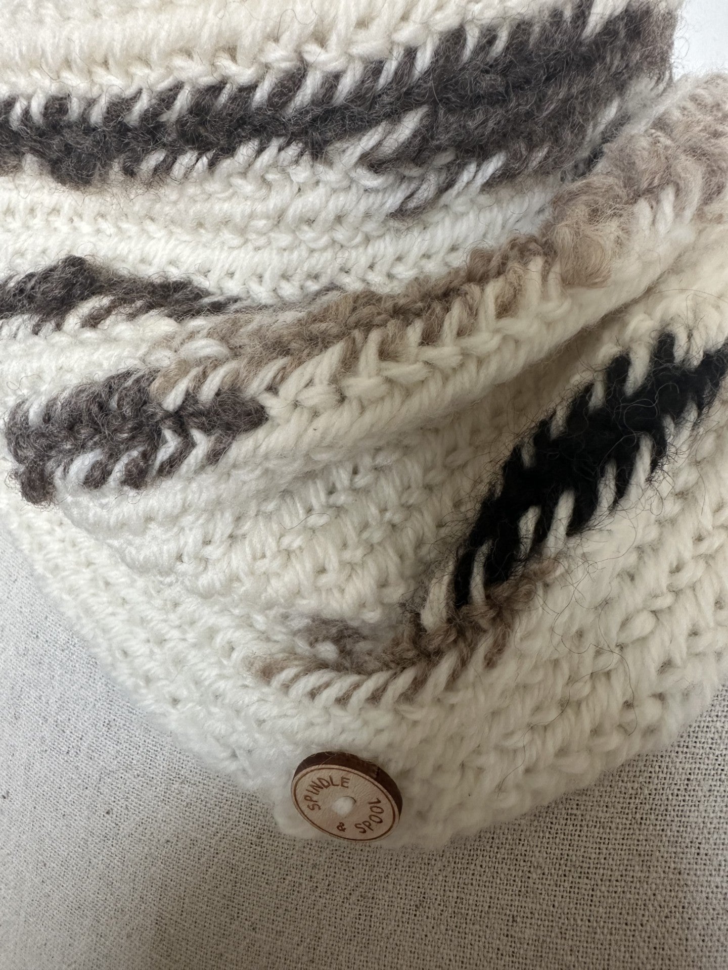 ‘Rustic’ Viking Nalbinding Wool Cowl or Neck Warmer