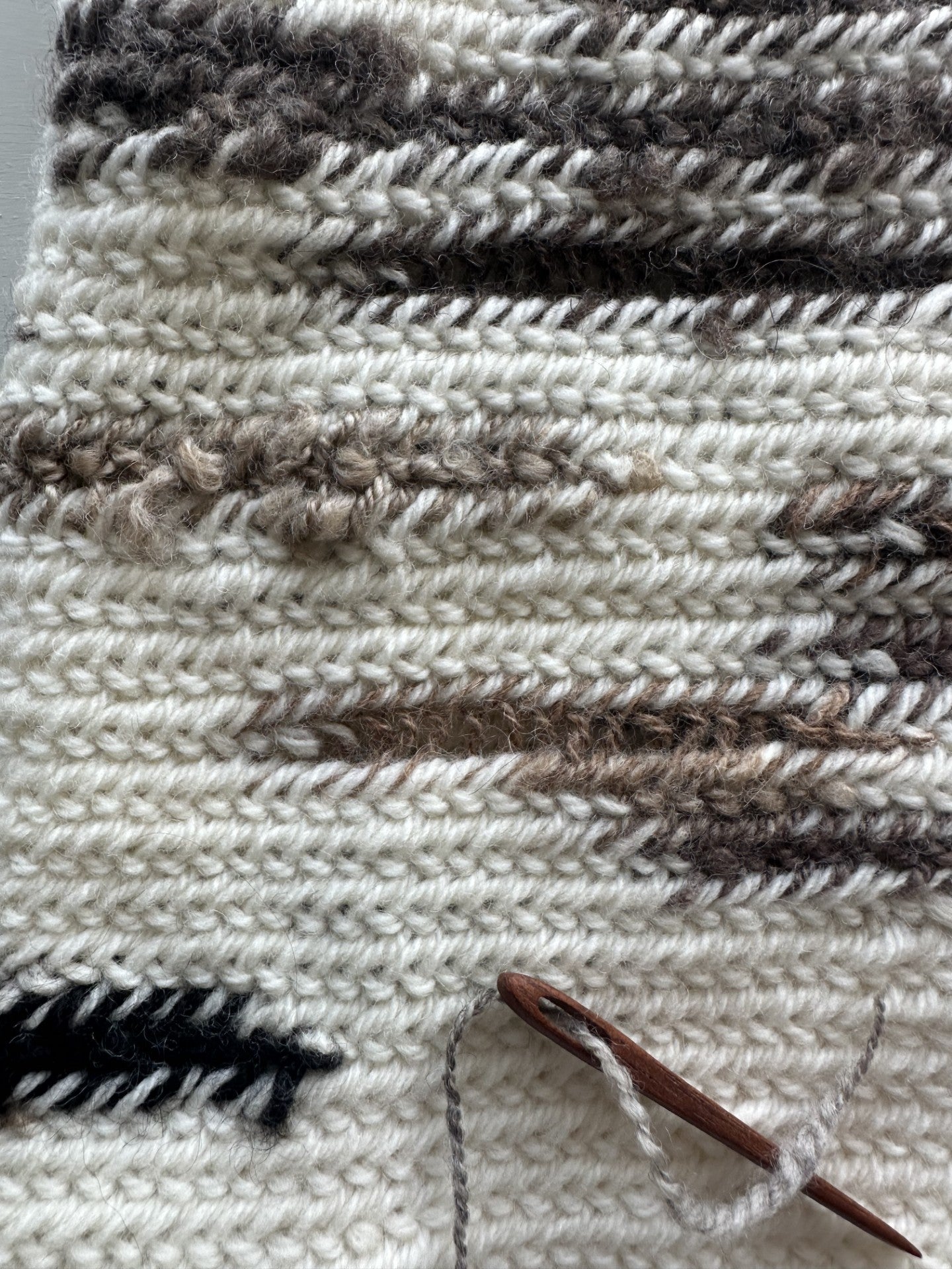 ‘Rustic’ Viking Nalbinding Wool Cowl or Neck Warmer