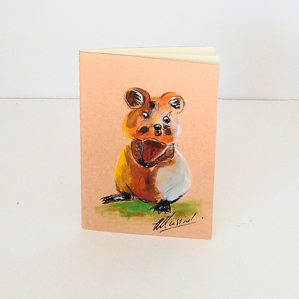 Handpainted Pocket Notebooks. Single or Set of 3. Bird and Animal designs
