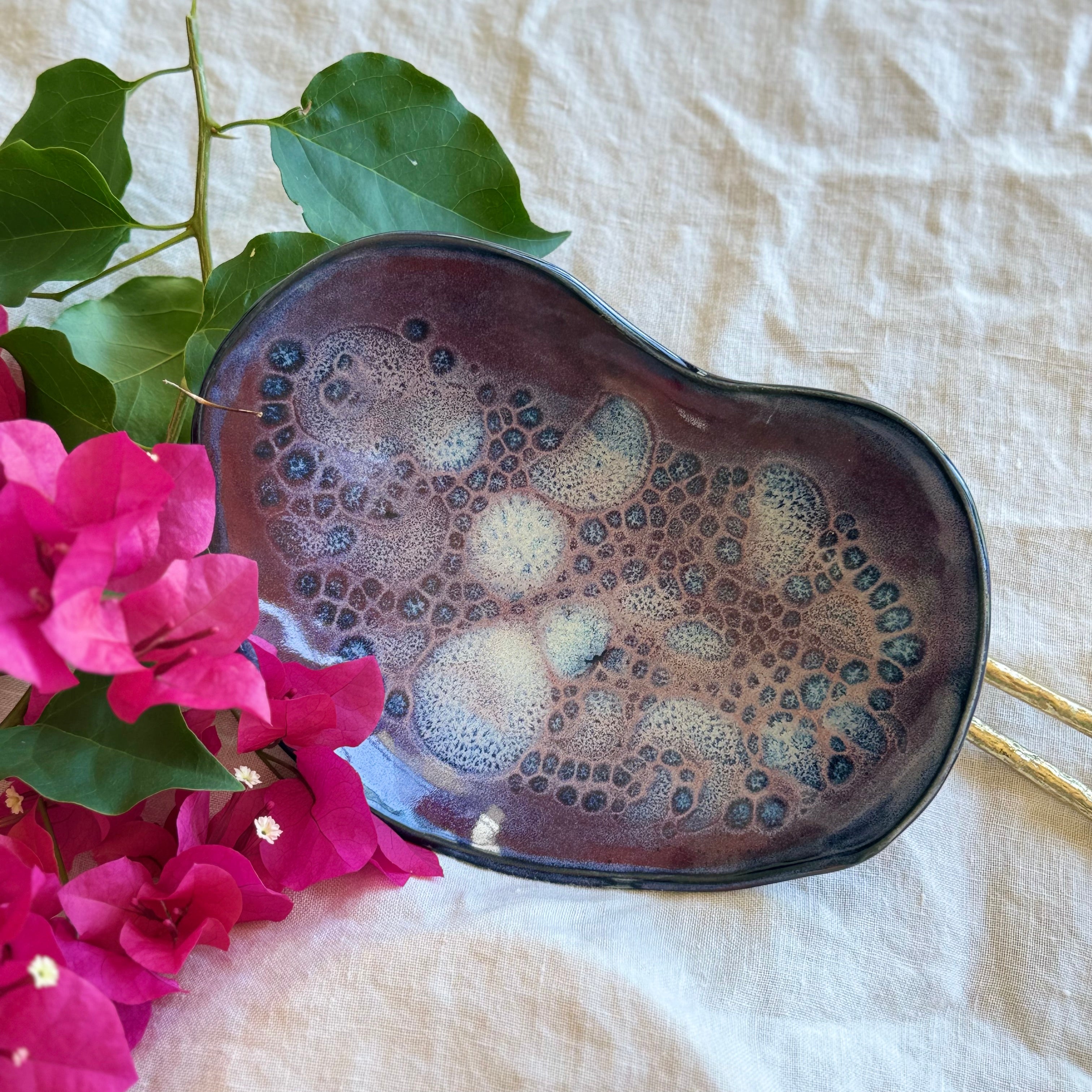 Handmade Shallow Bowl | Organic Shape Serving Dish