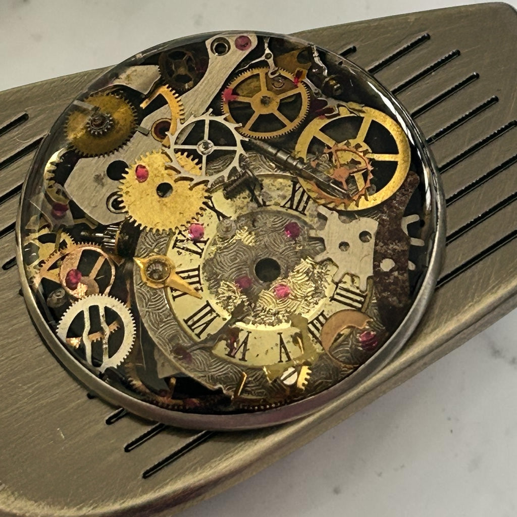 Steampunk watch parts bottle opener (Golf club)