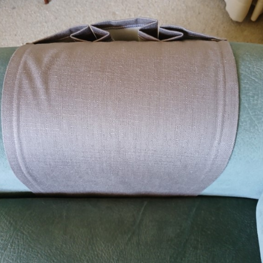 Fabric Remote Control Holder -Brown 3 pockets