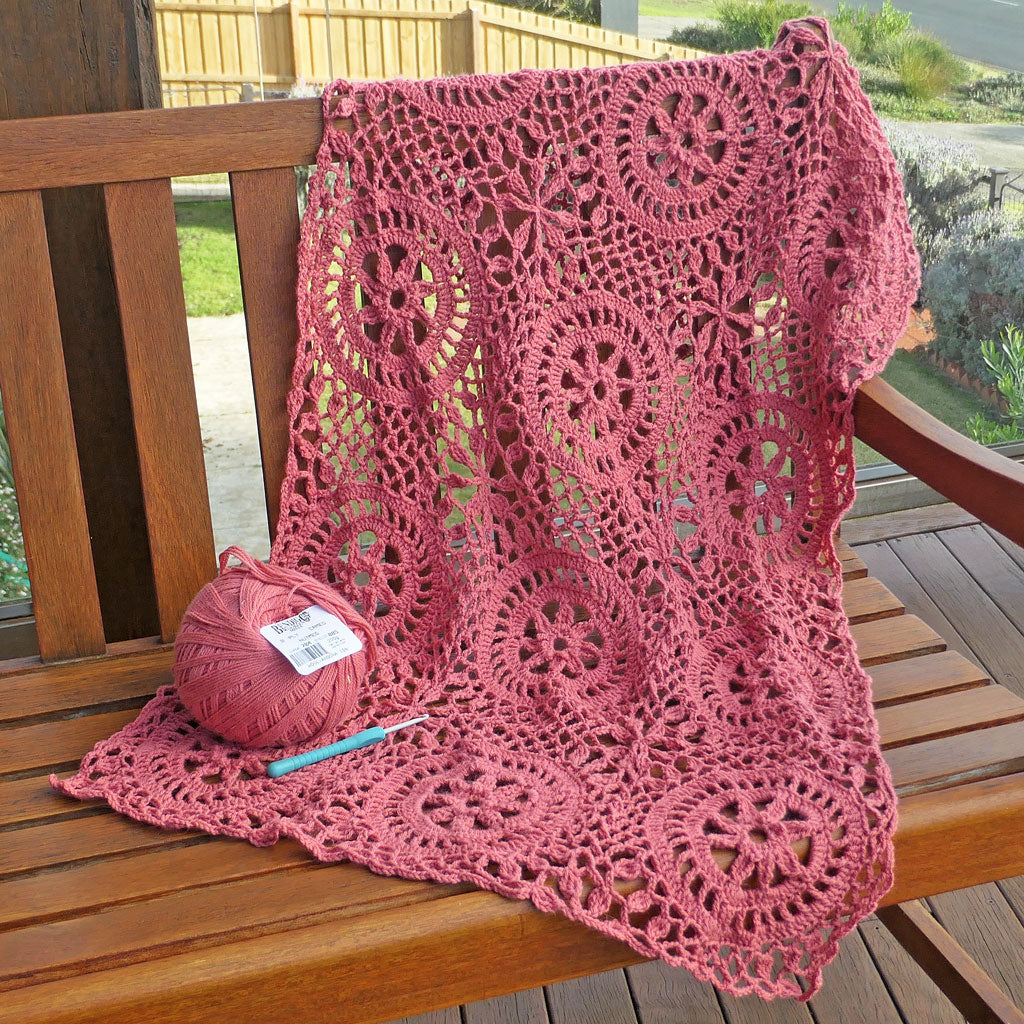 Throw rug/blanket.  Crochet. Wool & angora.  Handmade.  One only