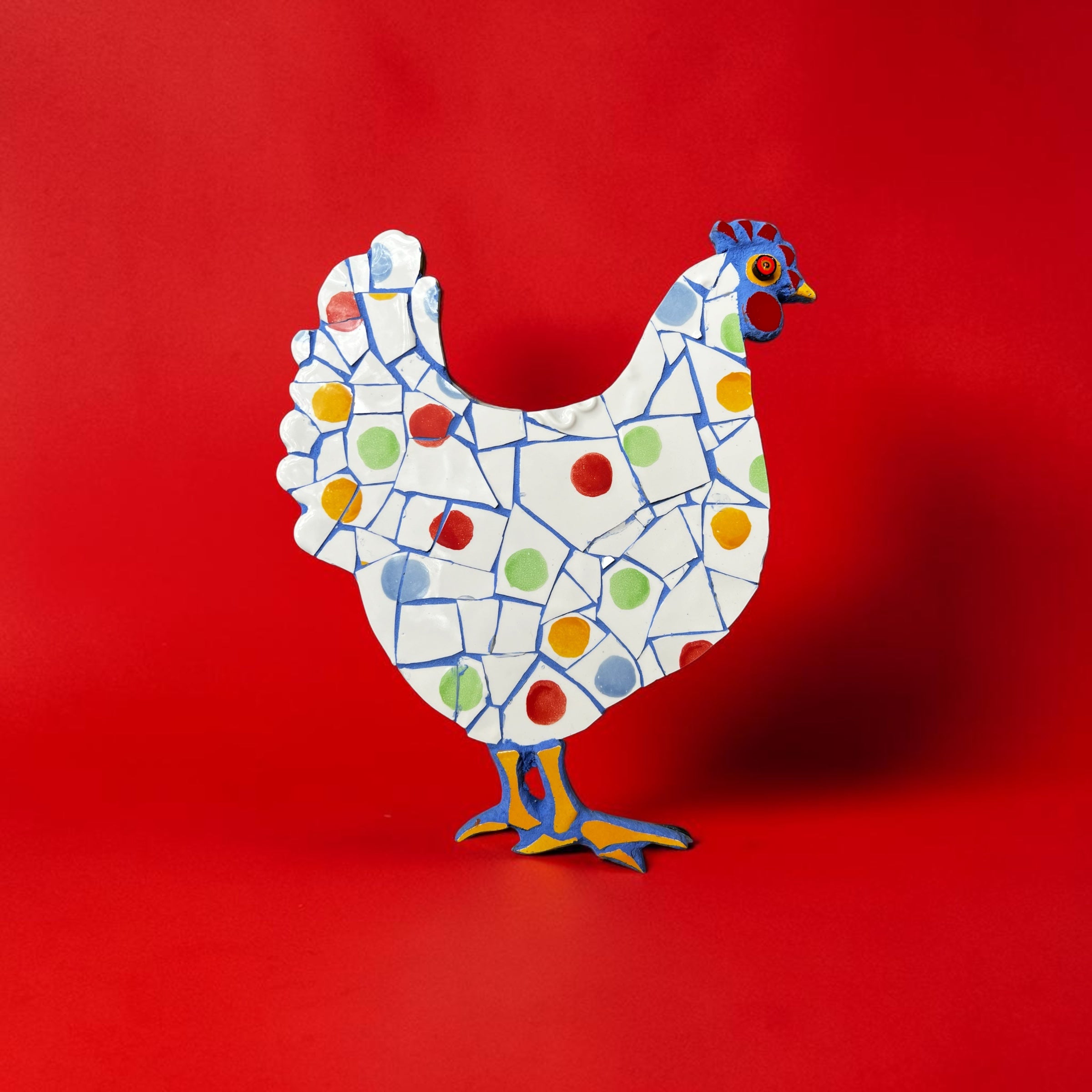 Mosaic Chicken. Wall Hanging.