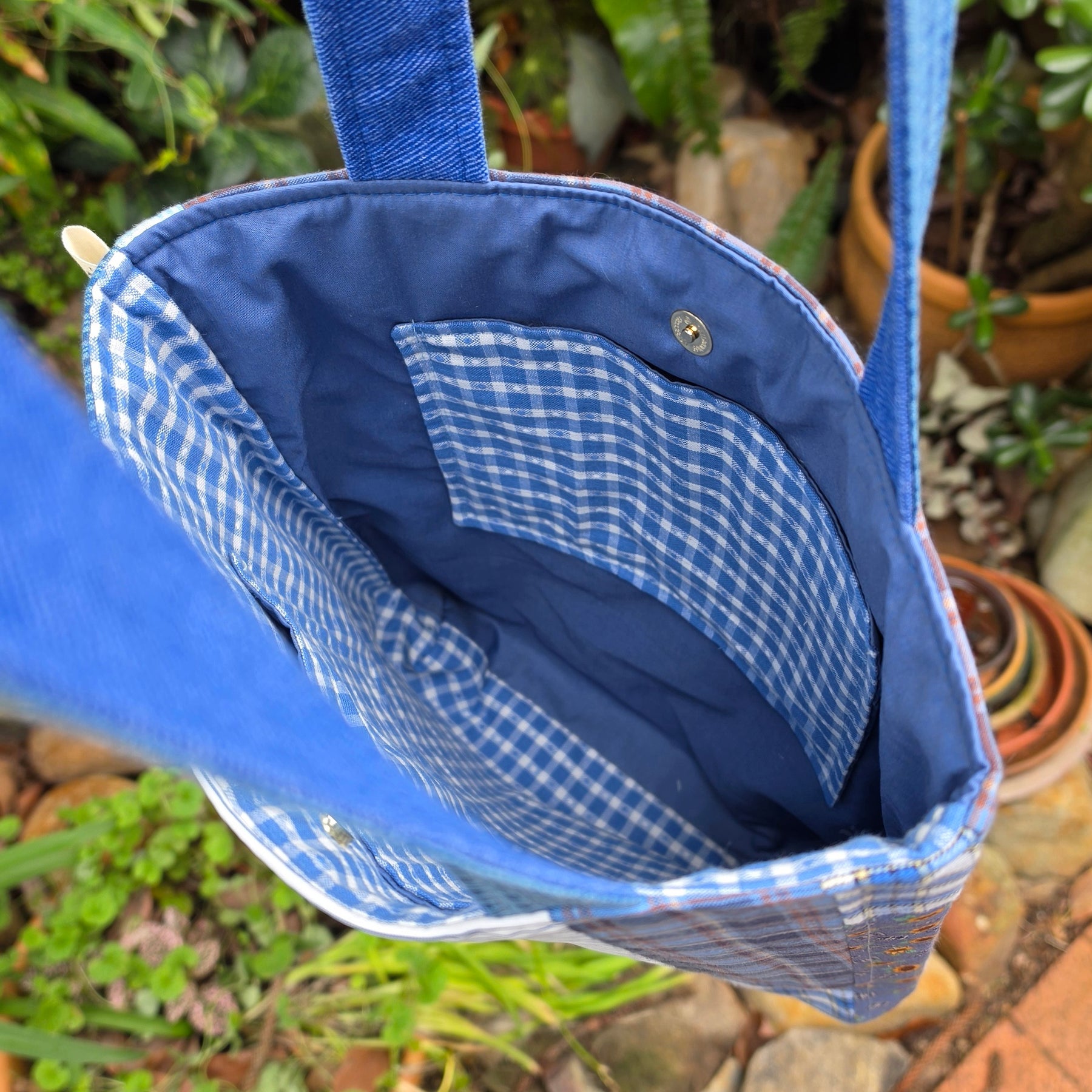 Repurposed Remnant Fabric Tote | 100% Pre-loved Fabrics