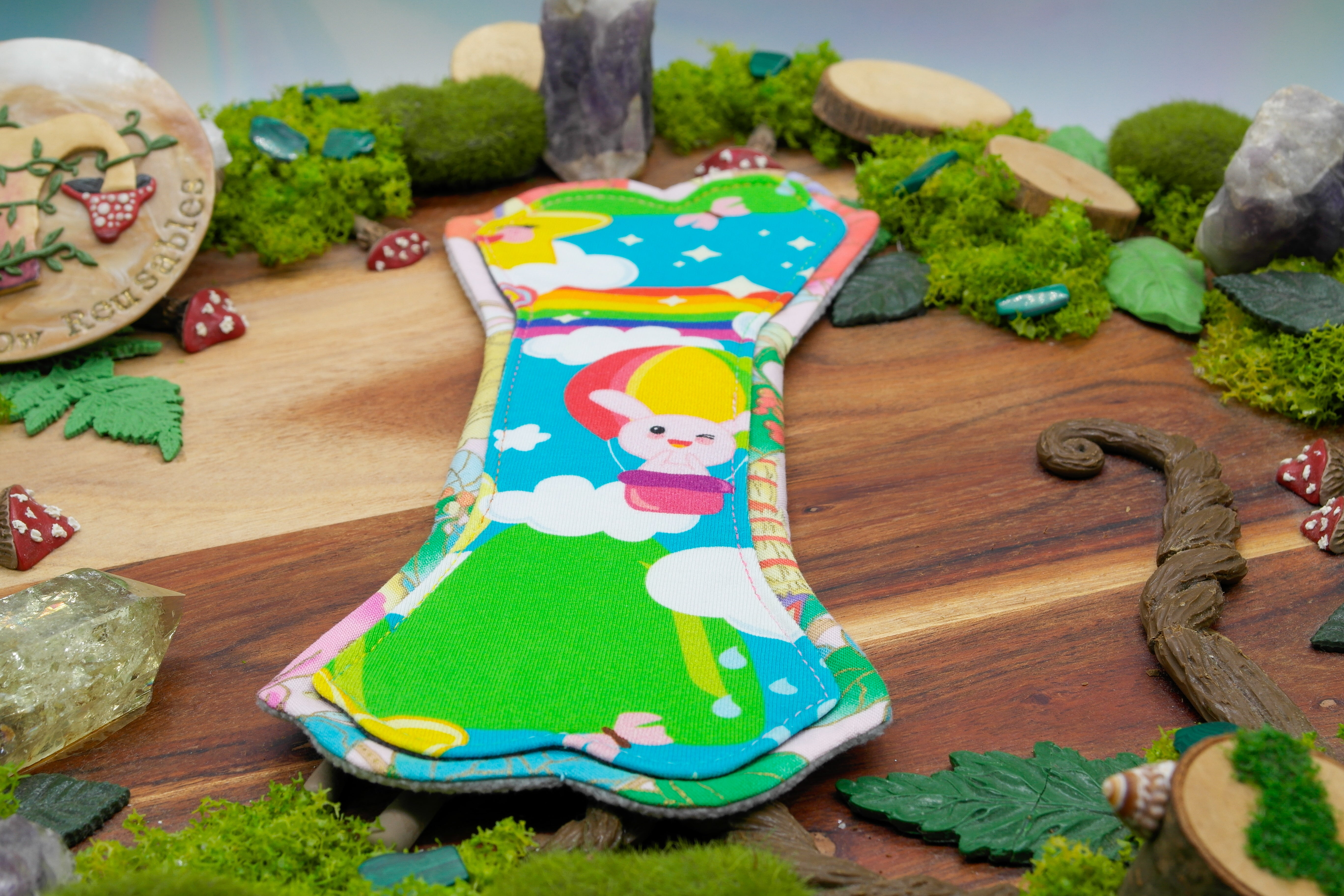 One of a kind Reusable cloth pad 10" Moderate (LOA) - be happy