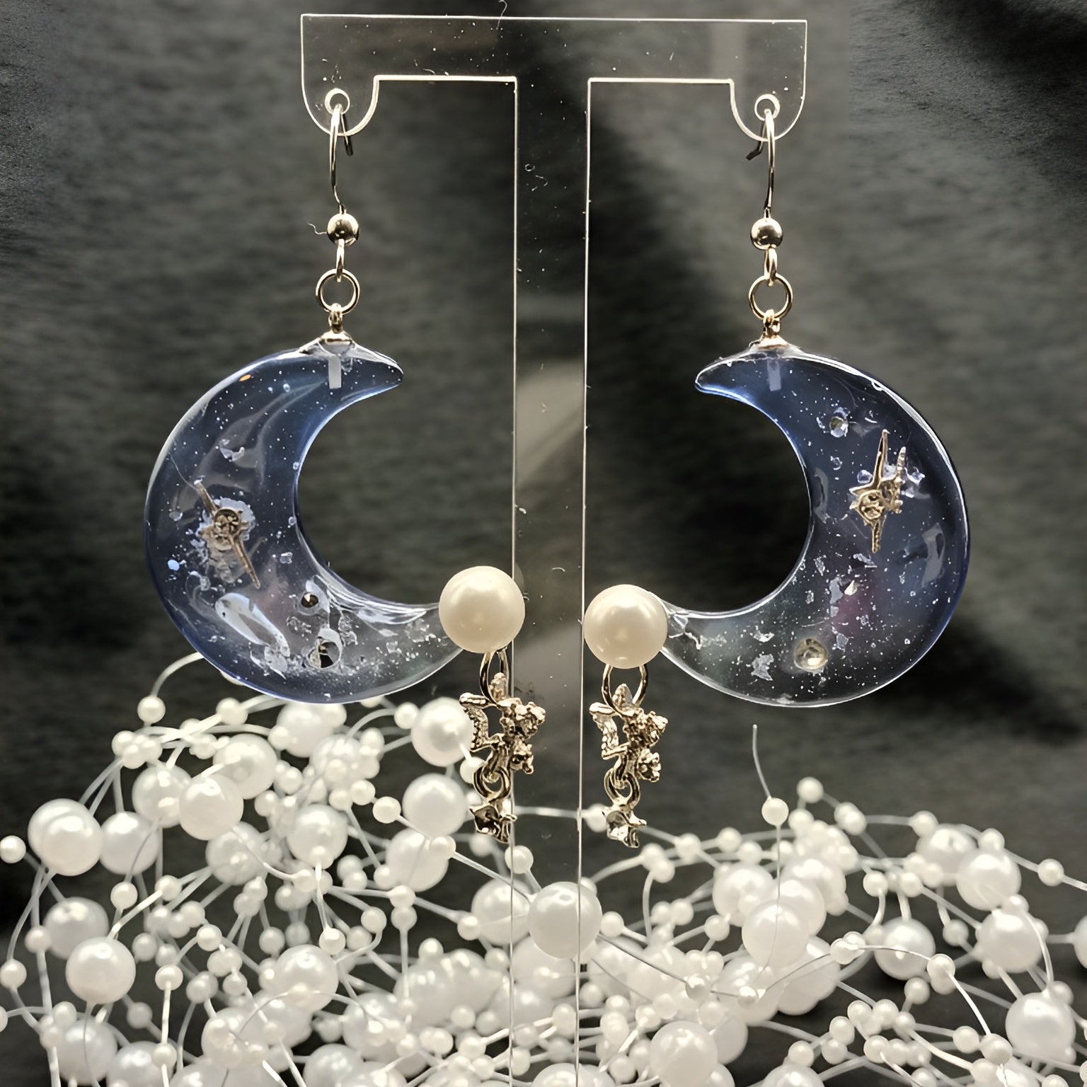 Cosmic Cresent Moon Earrings