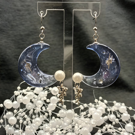 Cosmic Cresent Moon Earrings