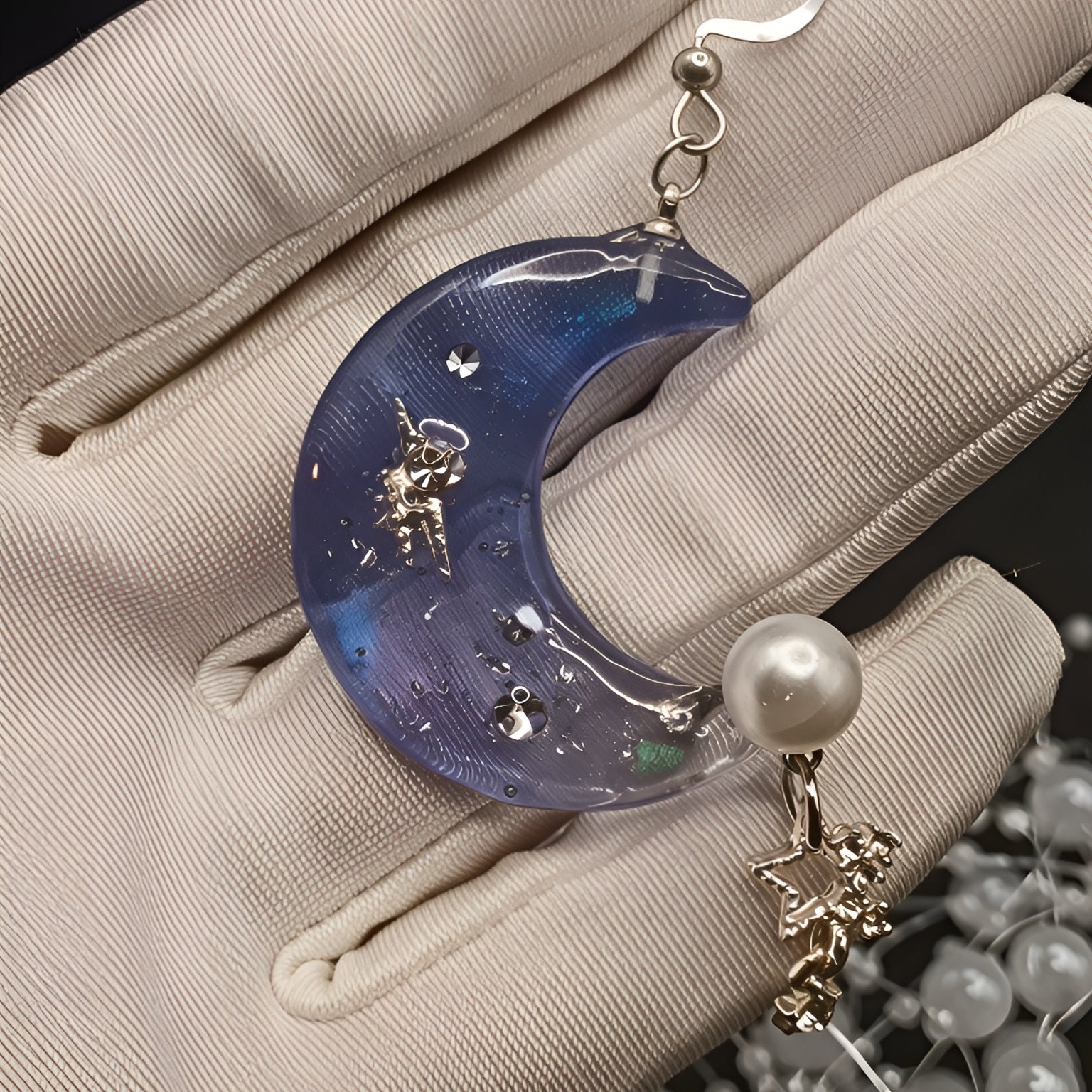 Cosmic Cresent Moon Earrings